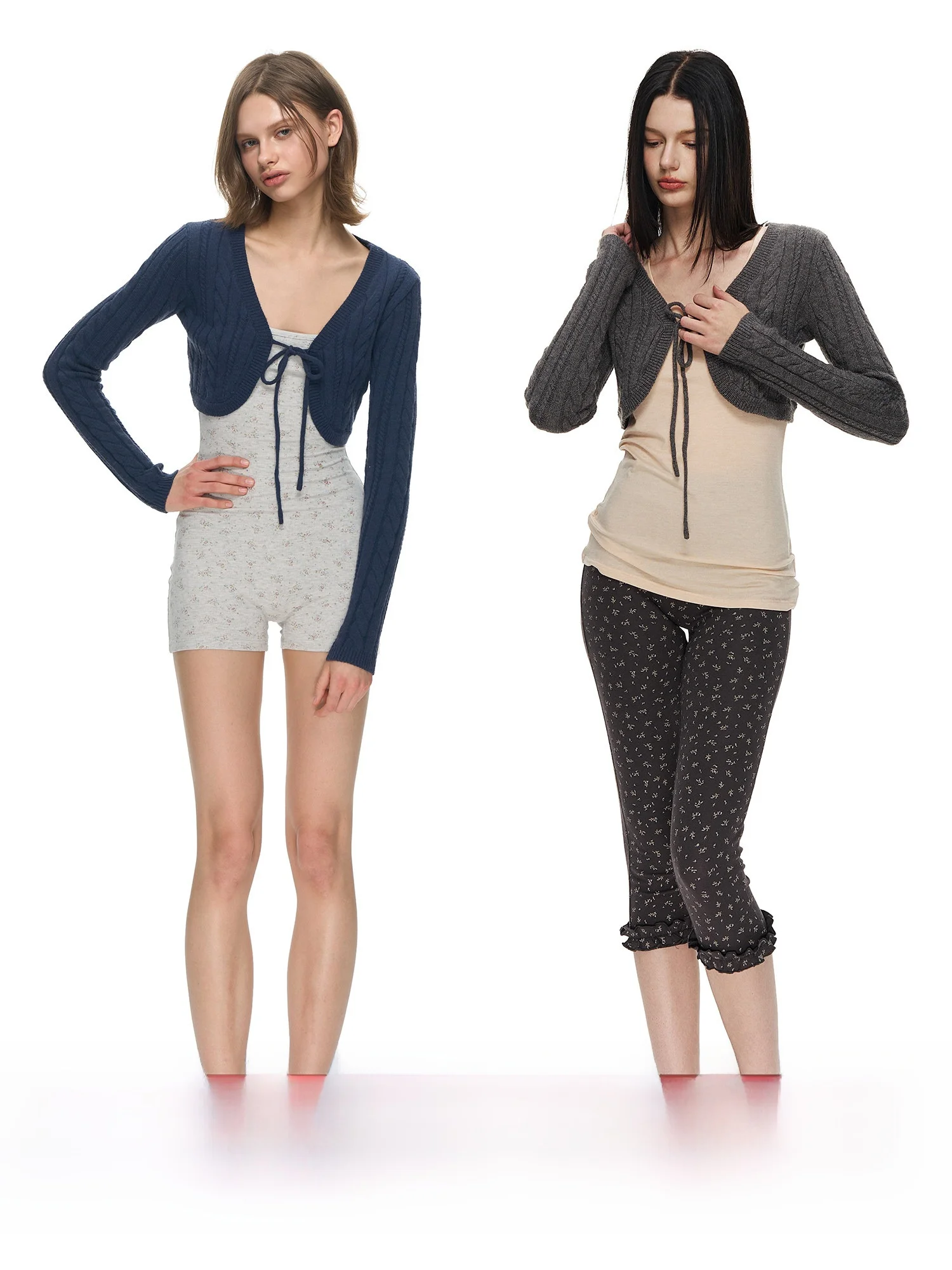 

NECY Studio Women's Knitted Open Cardigan Spring 2026 Sweet Sle Casual Outerwear Long Sve ort Length Tie-Belted