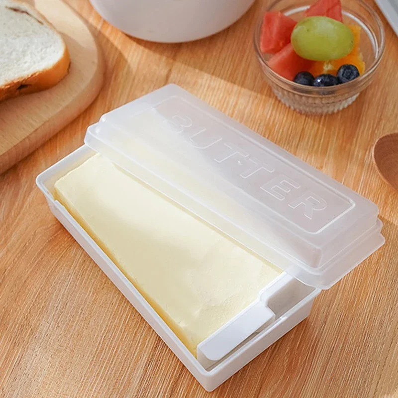 Portable Solid Butter Cutting Storage Box Kitchen Accessories Refrigerator Fresh Keeping Box Breakfast Cheese Fresh-Keeping Box