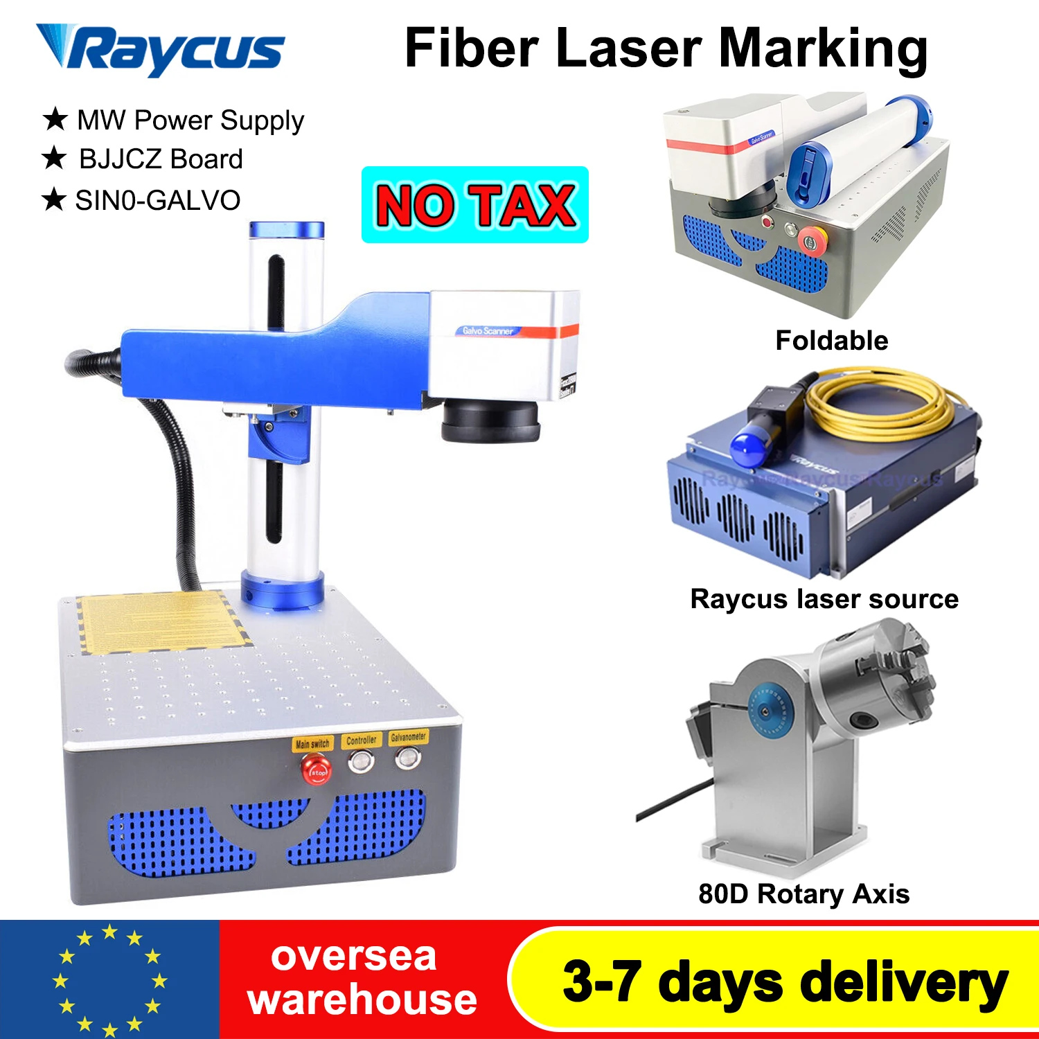 

Raycus Fiber Laser Engraver 30W QS Portable Business Laser Marking Machine Fast Precise Engraving Plastic Leather All Metals