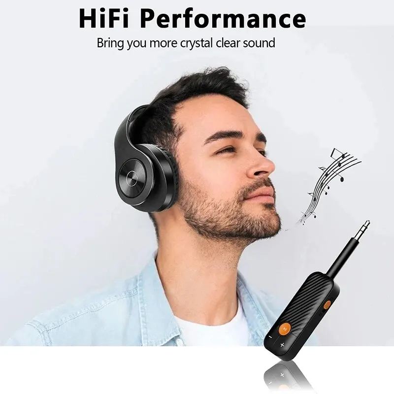 2 in 1 Wireless Bluetooth 5.0 Transmitter Receiver Chargable Audio Adapter For TV PC Car Headphone Speaker 3.5mm AUX HiFi Music