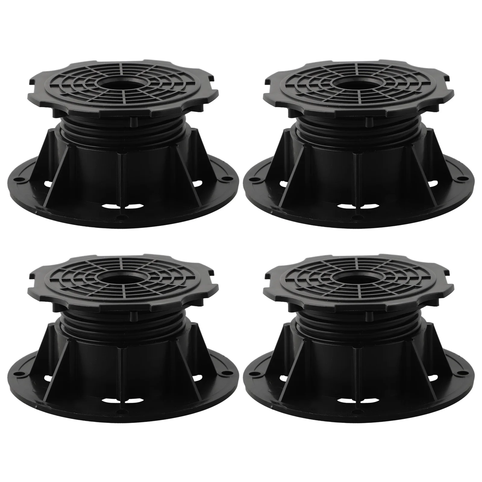 4pcs Height-adjustable Floor Balance Support Pedestal Bearing Decking Boards Slab Bearing Terrace Bearing Weatherproof Tools