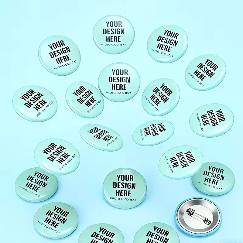 50pcs Custom Metal Lapel Pins High Definition Upload Your Pattern Photo Text Music Festival Party Graduation Commemoration Versa