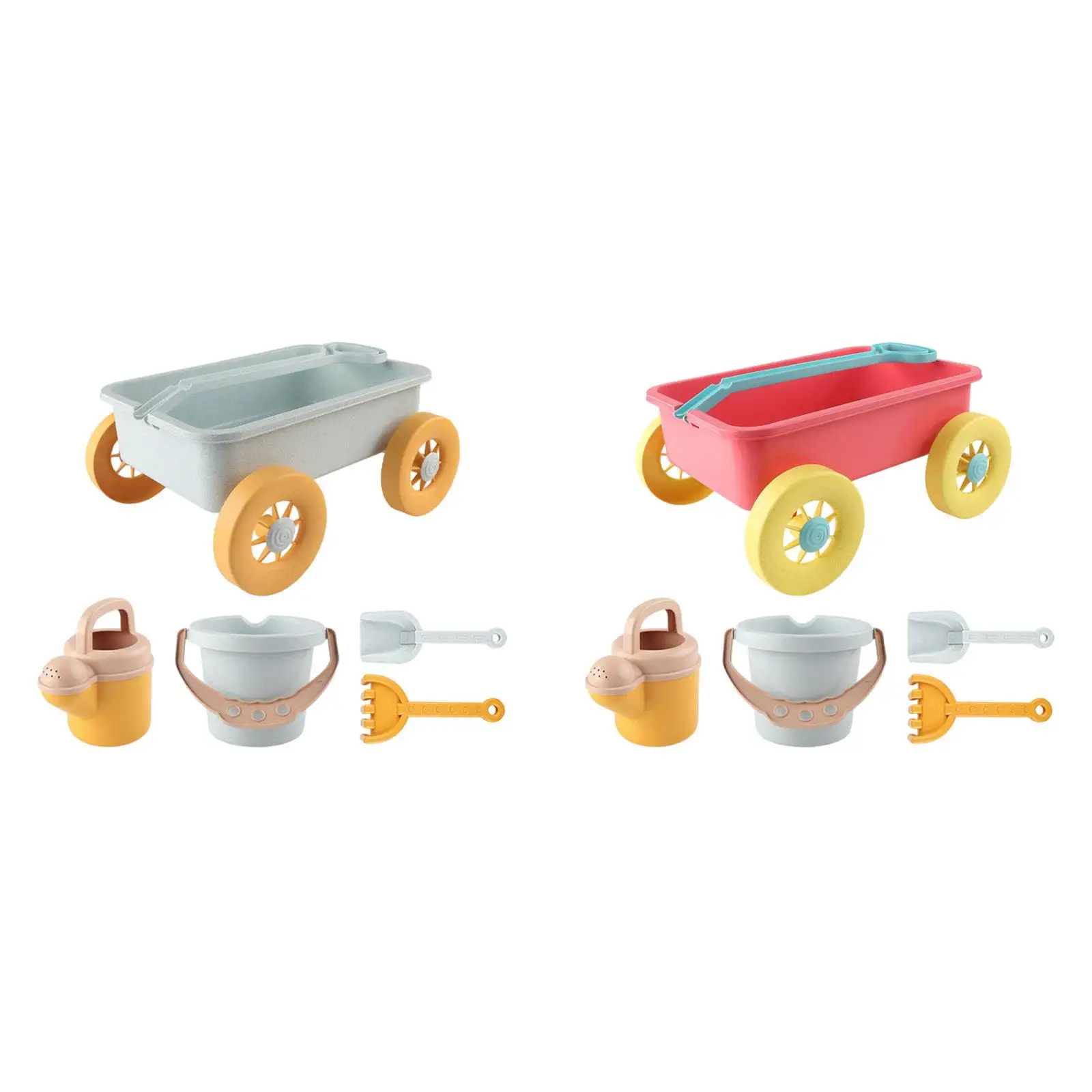 

5 Pieces Kid Wagon Toy Beach Game Toy Gardening Tools Outdoor Activities Beach