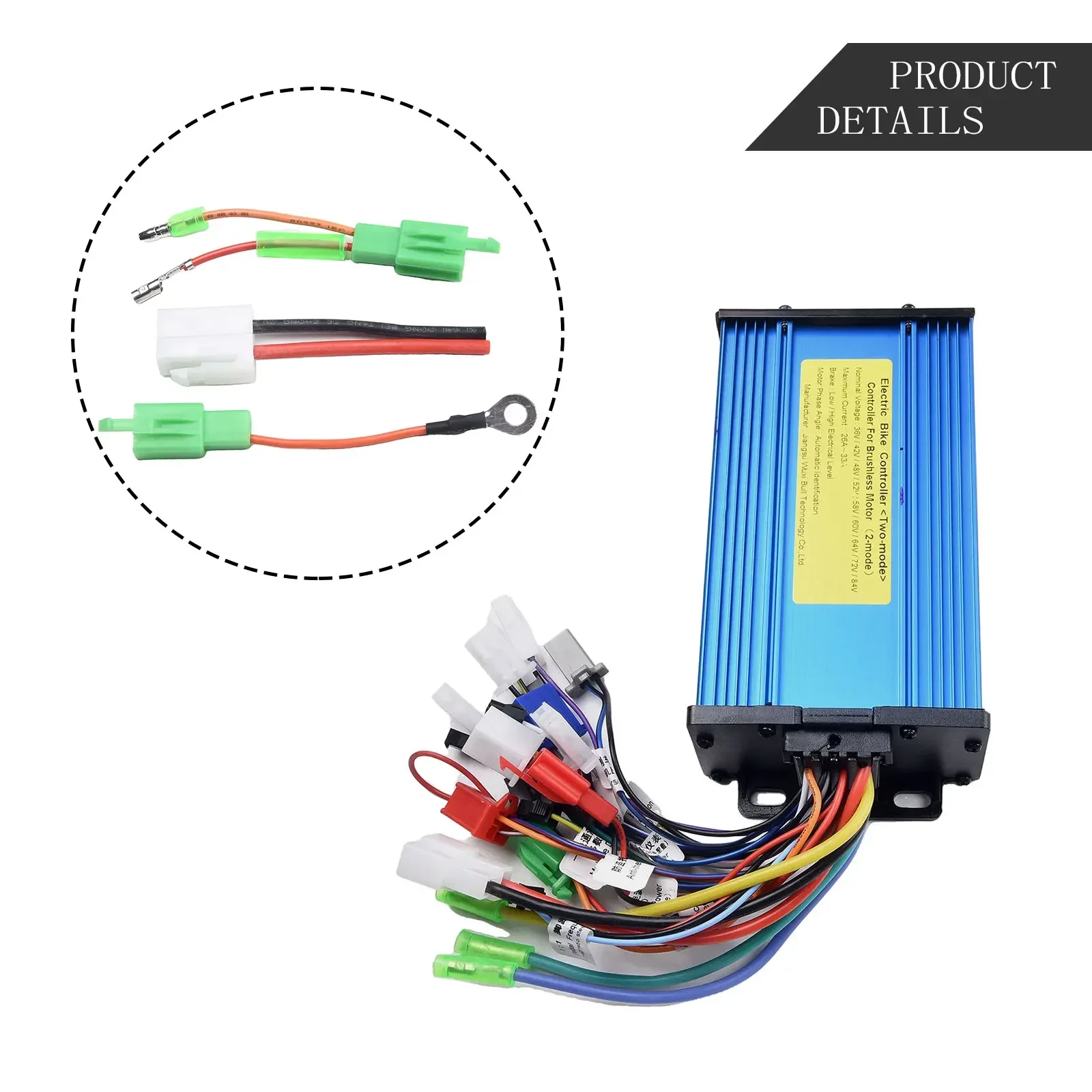 Electric Bicycle Controller English Manual Lead-acid Lithium Parts Replacement 1800W 48V 60V Cycling Equipment