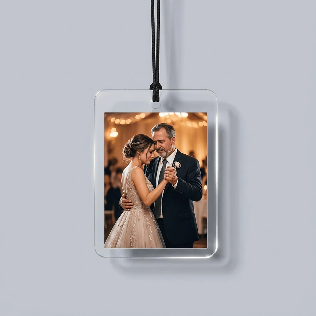 Customized Two-Dimensional Rectangular Car Decor, Print Your Own Picture, Heartfelt Gift for Father