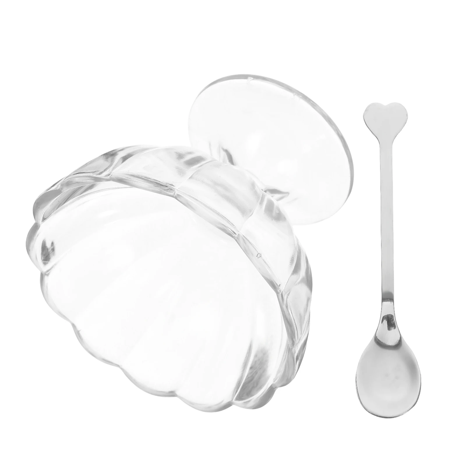 1 Juego de 200 ml, Tazón Creativo para Helado, Tazón Transparente de Plástico para Postre, para Yogur, Ensalada de Frutas, Pudín, Portátil, Ligero y Reutilizable