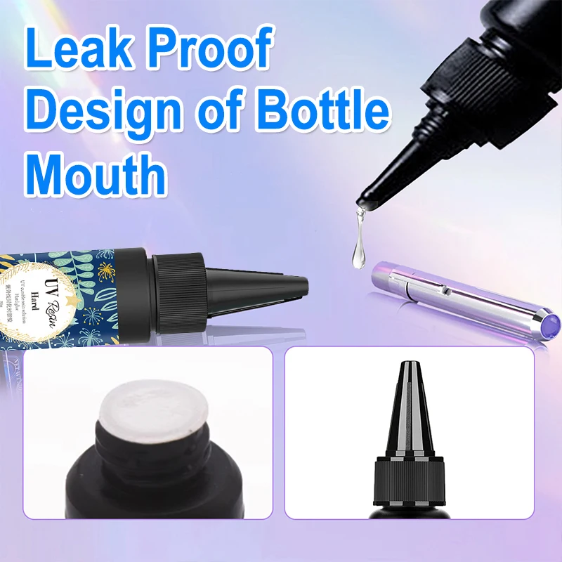 25g/100g/200g UV Epoxy Resin Glue DIY Jewelry Making High Transparency Fast Drying High Hardness Glue UV Lamp DIY Crafts Decor