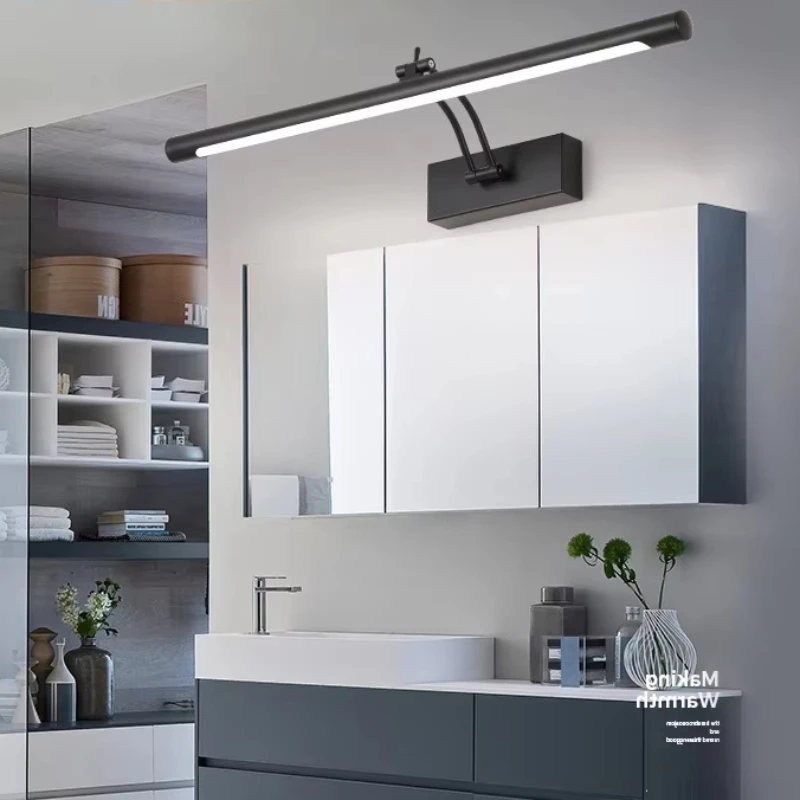 2026 Bathroom Vanity LED Wall Lamp Picture Light Waterproof 55CM Adjustable Angle Makeup Cabinet Mirror Light Sconce Lighting