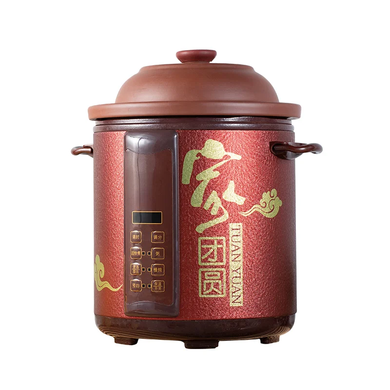 

5l L Electric Stewpot Super Fast Boiling Speed Boiling Purple Casserole Automatic Stew Pot Soup Pot Electric Casserole Pot