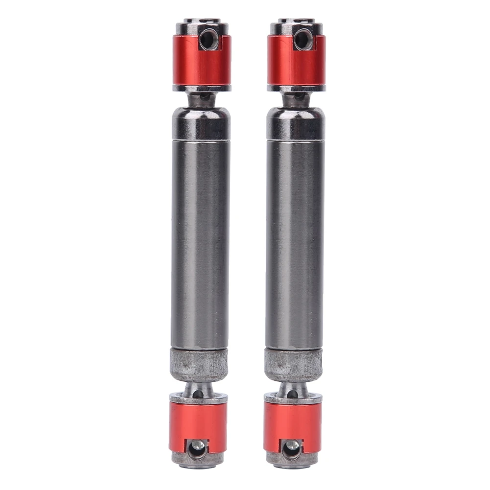 2pcs Rustproof Metal Drive Shaft Fit for Axial Scx/Phantom GMADE 4WD Series RC Crawler Car