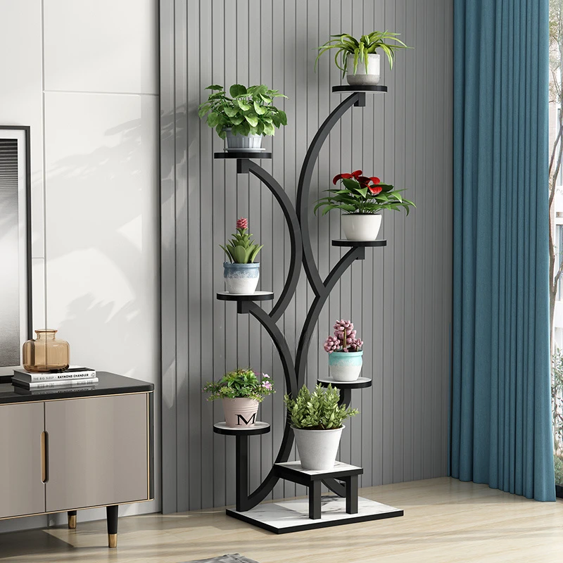 Indoor Plant Stand Living Room Floor Stand for Flowers Modern Creative Plant Pot Stand Planter Display Organizer Home Furniture