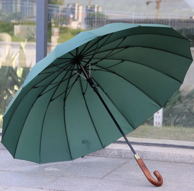 

Автоматический зонт с длинной ручкой, ветрозащитный, двухслойный, с поверхностью из натурального дерева, большой размер, для солнца и дождя