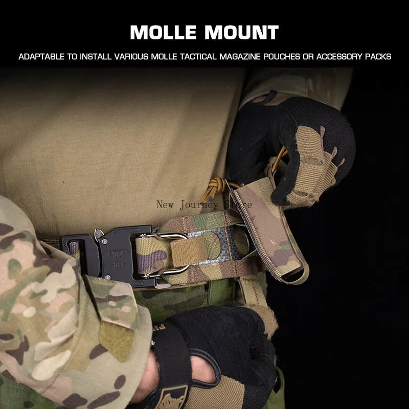 바이슨 벨트 택티컬 배틀 2층 허리벨트 퀵 디태치 메탈 D-링 버클 MOLLE 헌팅 컴뱃 ... - 4