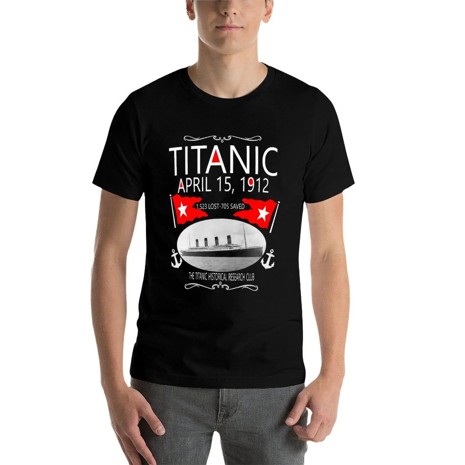 

Titanic Vintage Poster Cruise Sinking Ship Atlantic Ocean Voyage T-Shirt g man t shirts for men T-Shirt
