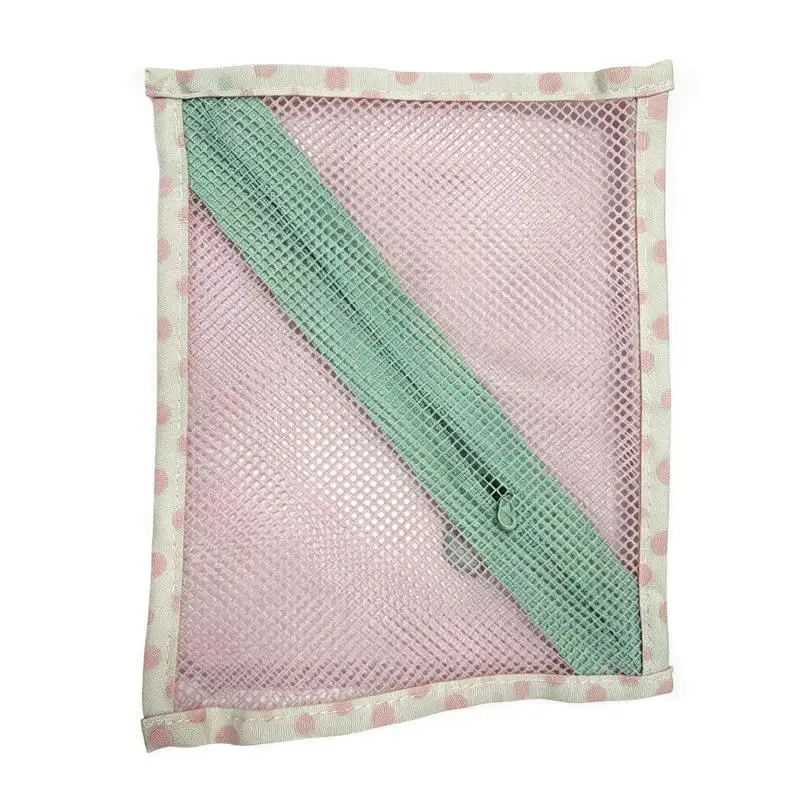 Mesh Storage Pouch Multi-Purpose Portable Travel Bag Toiletry Chargers Organization Zipper Makeup Case Storage Bag