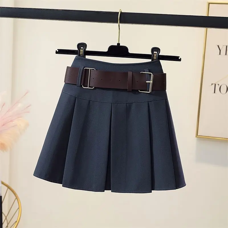2022 Fashion Women Y2K Vintage Irregular Micro Skirt Crop Patchwork High Waist Sexy Pleated Belted Mini Skirt Streetwear