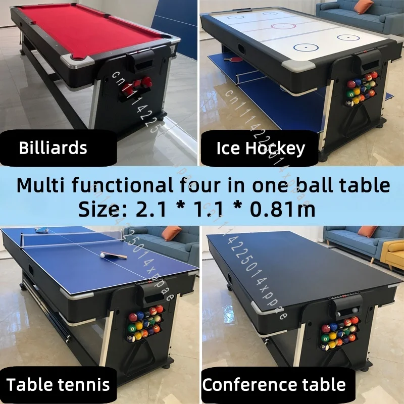 Conference Dining Entertainment Four-in-One Billiard Table Multi-Functional Foldable Indoor Ice Hockey Table Ping-Pong Table