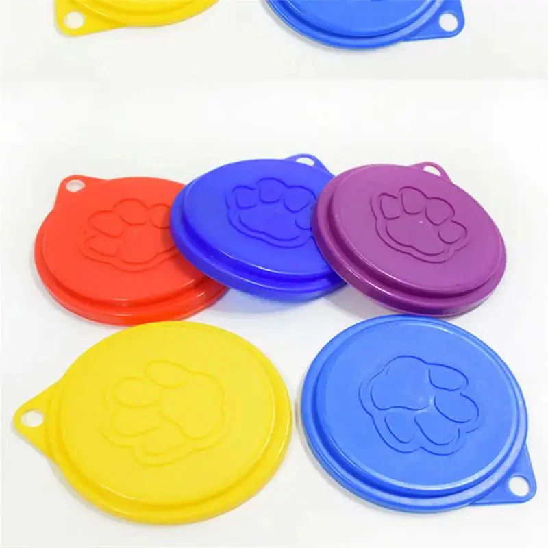 2PCS 3-In-1 Pet Food Can Plastic Lids Caps For Tins Universal Dog Cat Puppy Can Lid Seal Cover Pet Supplies Can Lid For Tins