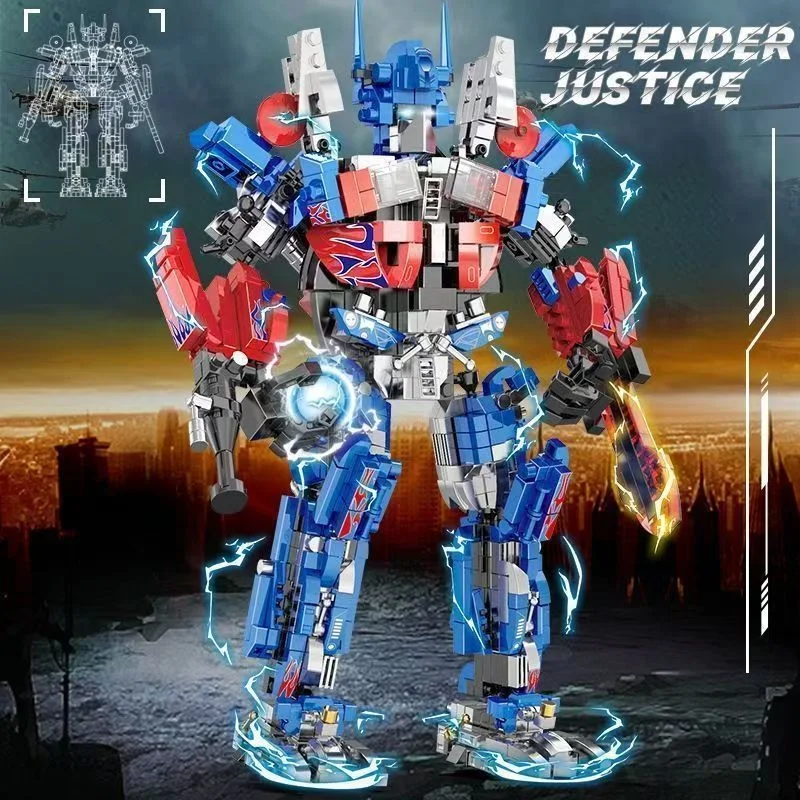 Compatibel met Lego Bricks, Transformers, Bumblebee, Optimus Prime, Mecha, Autobots en Boys, moeilijk te monteren.