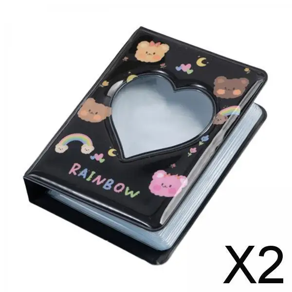 2X 3 inch Photo Card Holder Mini Picture Album Cute for Train Ticket Girlfriend