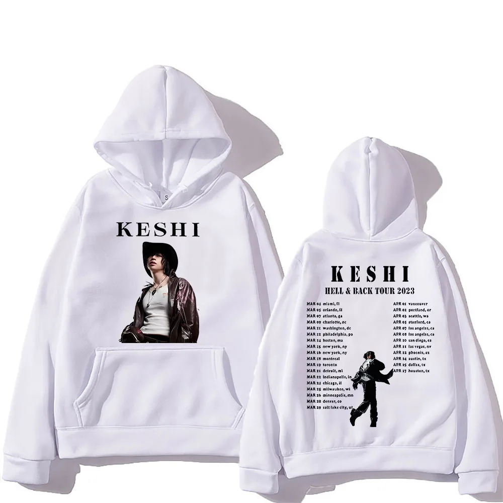 Keshi Men Hoodies Graphic Printing Hip Hop Comfortable Sweatshirts Long-sleeved Gothic Fleece Clothes Moletom Retro Punk Hoody