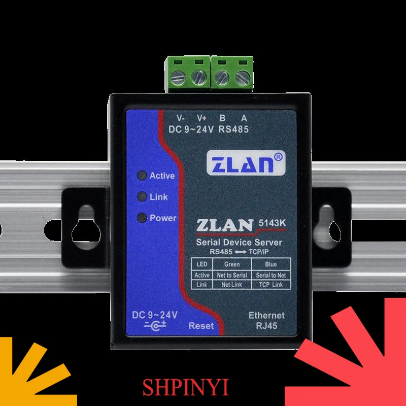 Serial Port Server RS485 to Ethernet Port TCP/IP to Serial Port Module Modbus Gateway MQTT Communication JSON ZLAN5143K