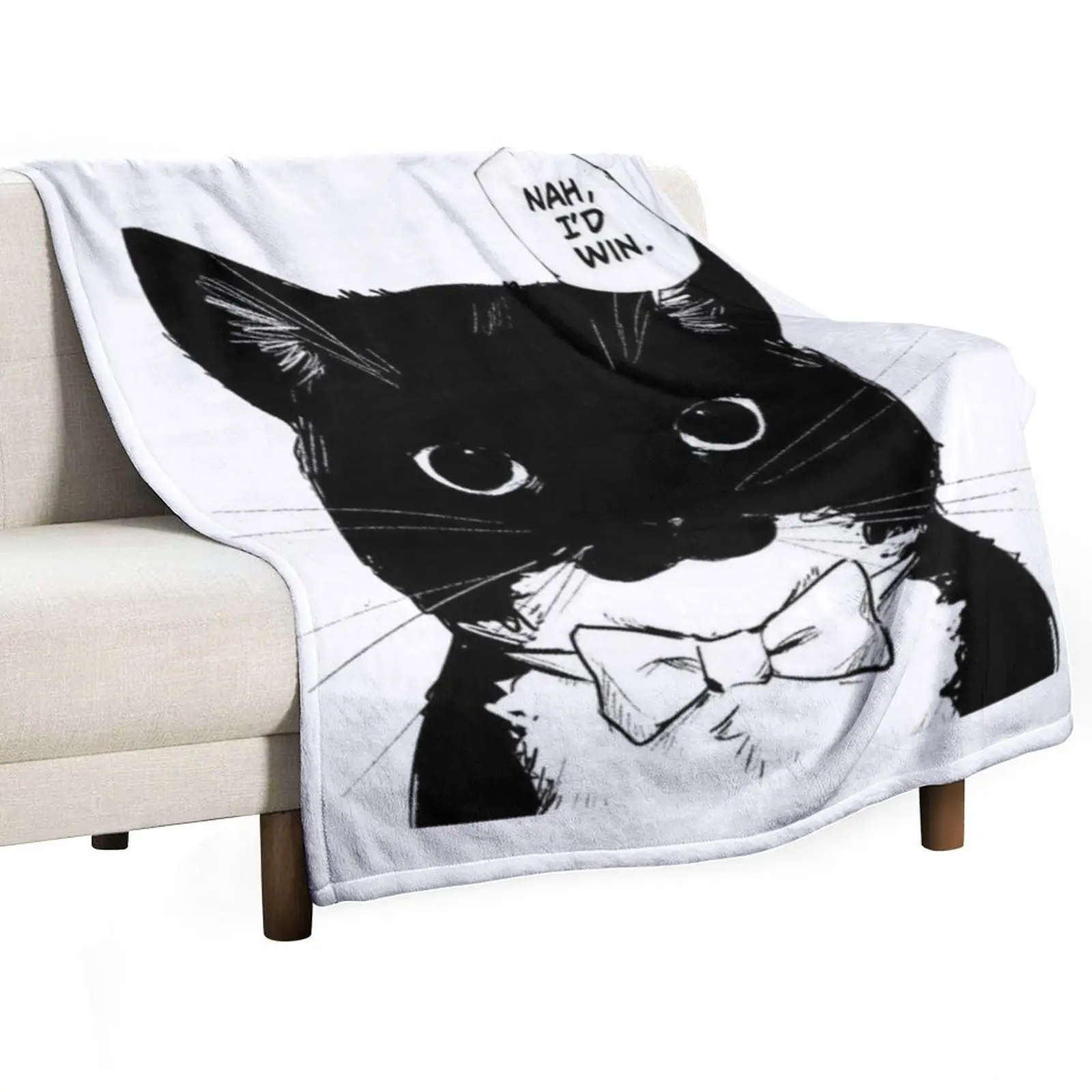 

catoru gojo, nah, i'd win cat. Throw Blanket Winter beds Flannel Fabric Blankets