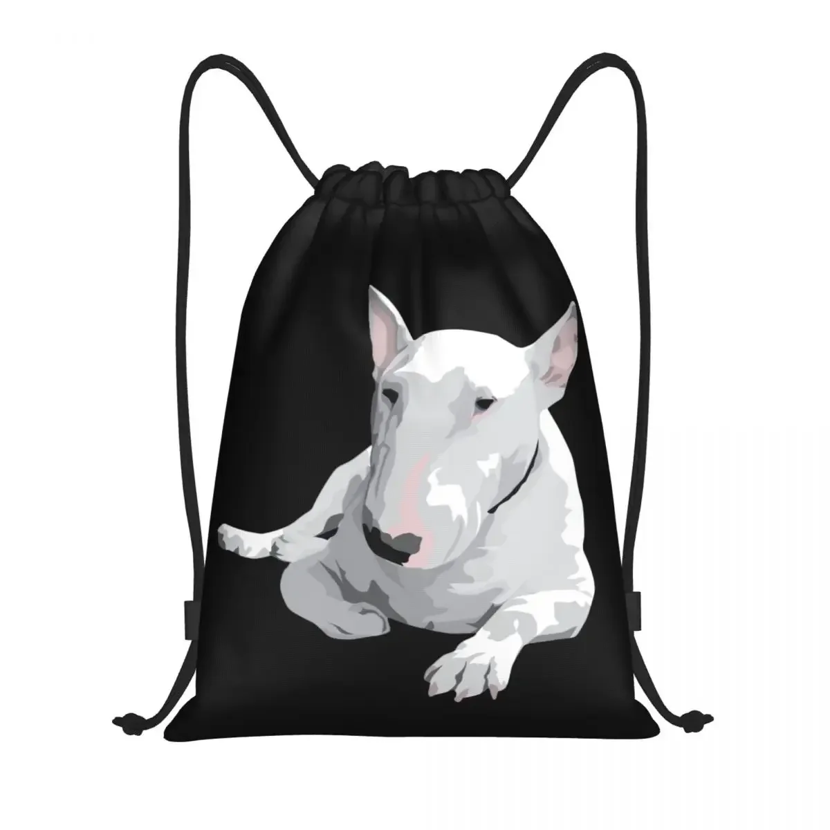 English Bull Terrier Drawstring Backpack Women Men Gym Sport Sackpack Portable Training Bag Sack