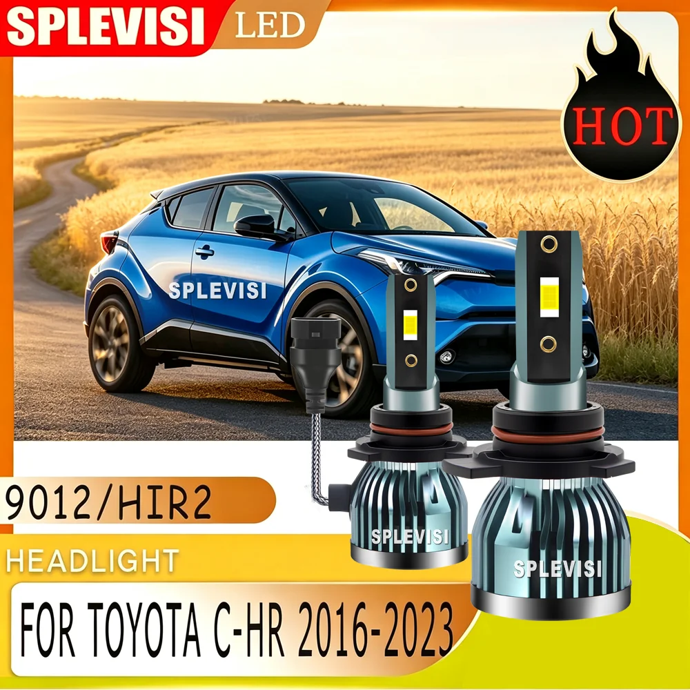 2x 100W 10000LM LED Headlight Bulb Lamps - Secure Night Driving Journeys For Toyota C-HR 2016 2017 2018 2019 2020 2021 2022 2023
