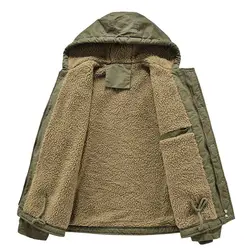 Nam Thu Đông Hoodie Nam Cổ Cashmere Nam Áo Khoác Dày Ấm Áp. Parkas Rời Cotton Nguyên Chất Quần Áo Nam Sạc Hàng Đầu