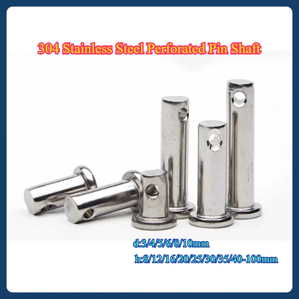 

304 Stainless Steel Perforated Pin Shaft/Gb882 Flat Head Cylindrical Positioning Pin M3M4M5M6M8M10