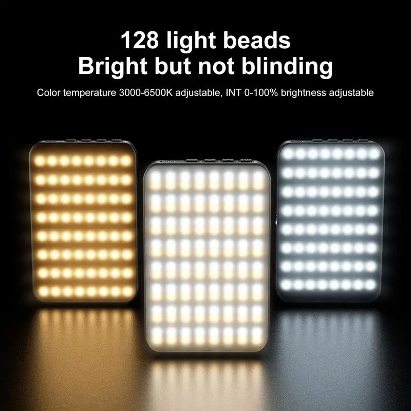 Selfie Light Front Back Clip Phone Light 6500K Color Temperature Clip-On Video Camera Light For Smartphones Laptop Makeup