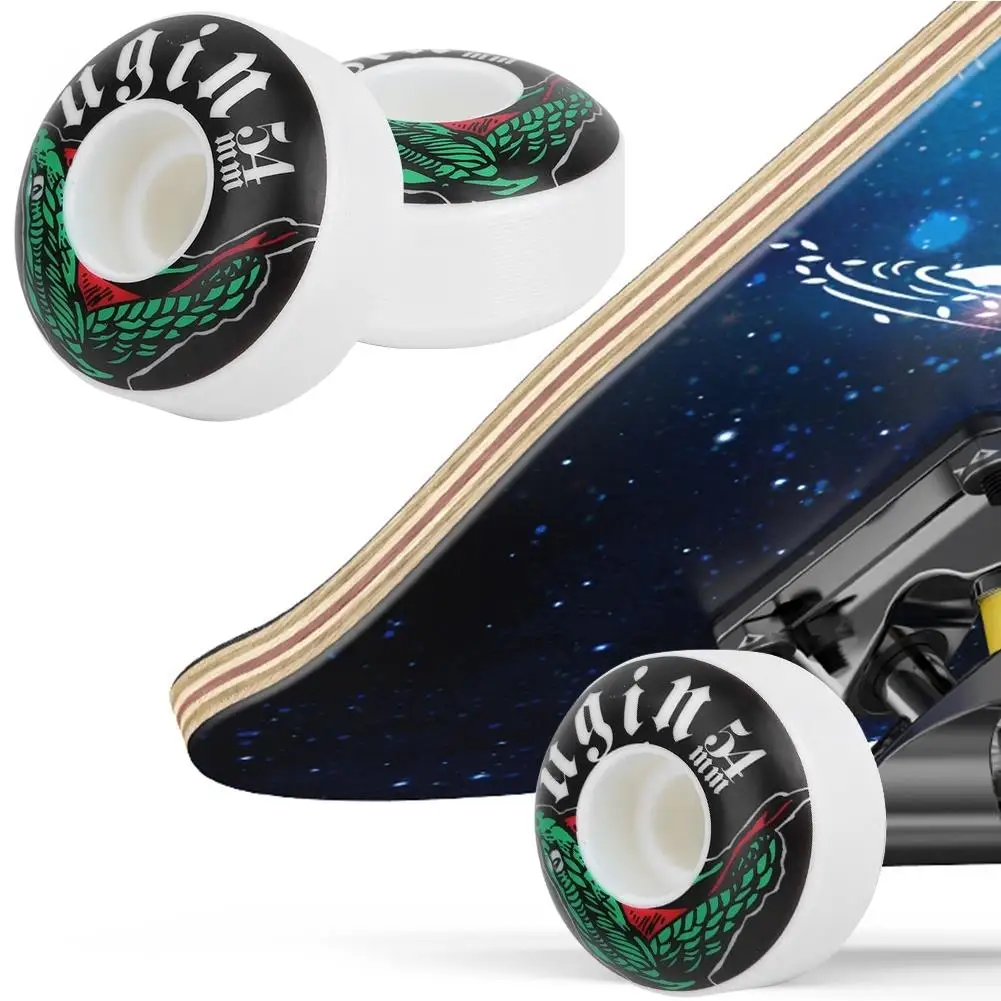 52mm White Professional Double Rocker Wheels 102A 55D Hardness Downspeed Sliding Wheel 4pcs Set