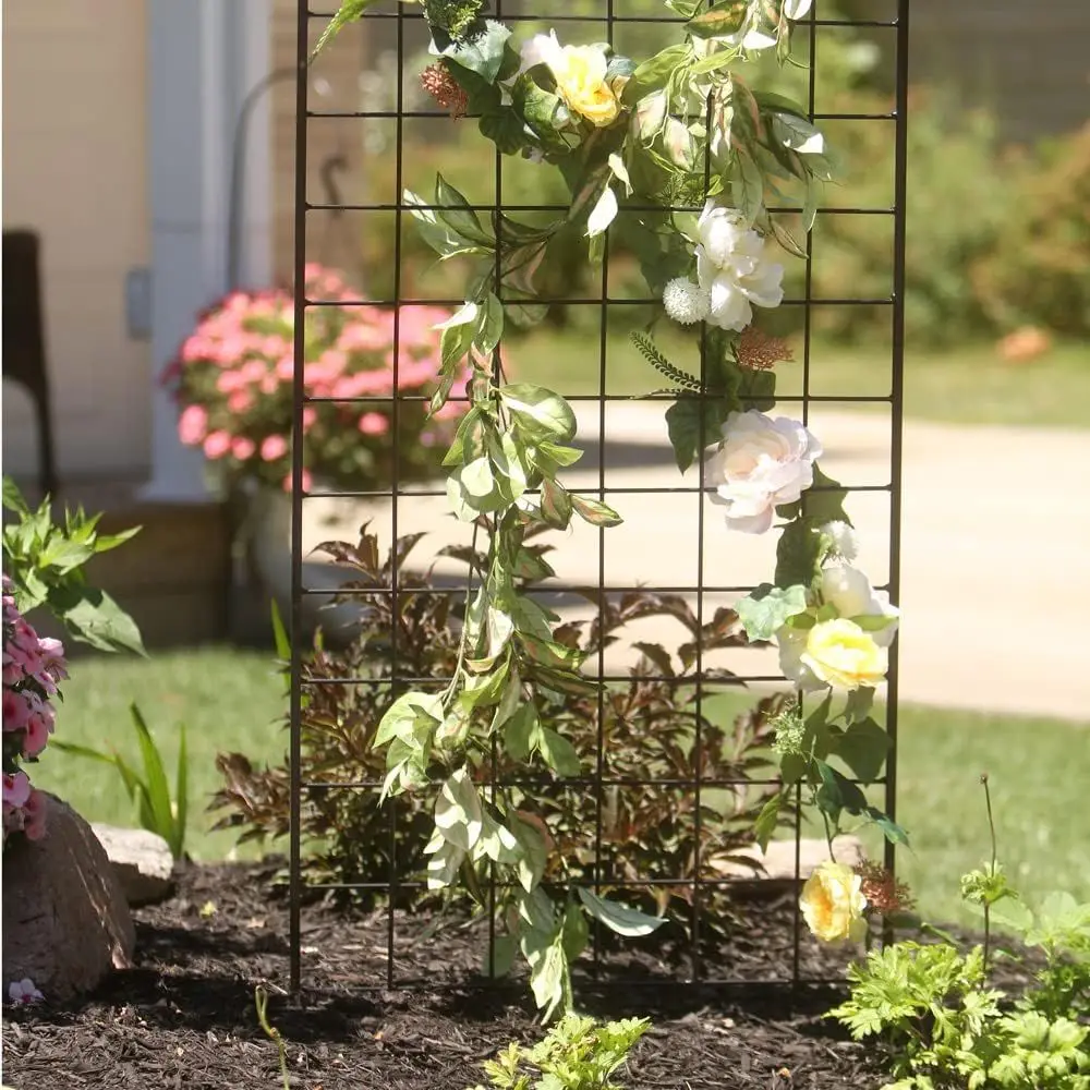 American Garden Works STNMB Narrow Sn Trellis, Black 64.25