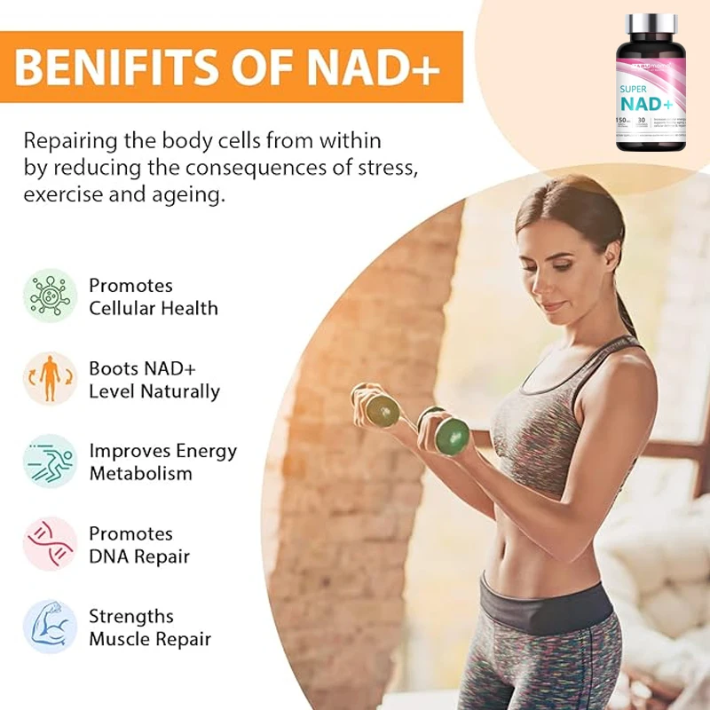 NAD+ Supplements Nicotinamide Riboside Alternative for Men&Women Anti Aging Natural NAD+Booster for Longevity & Cellular Health
