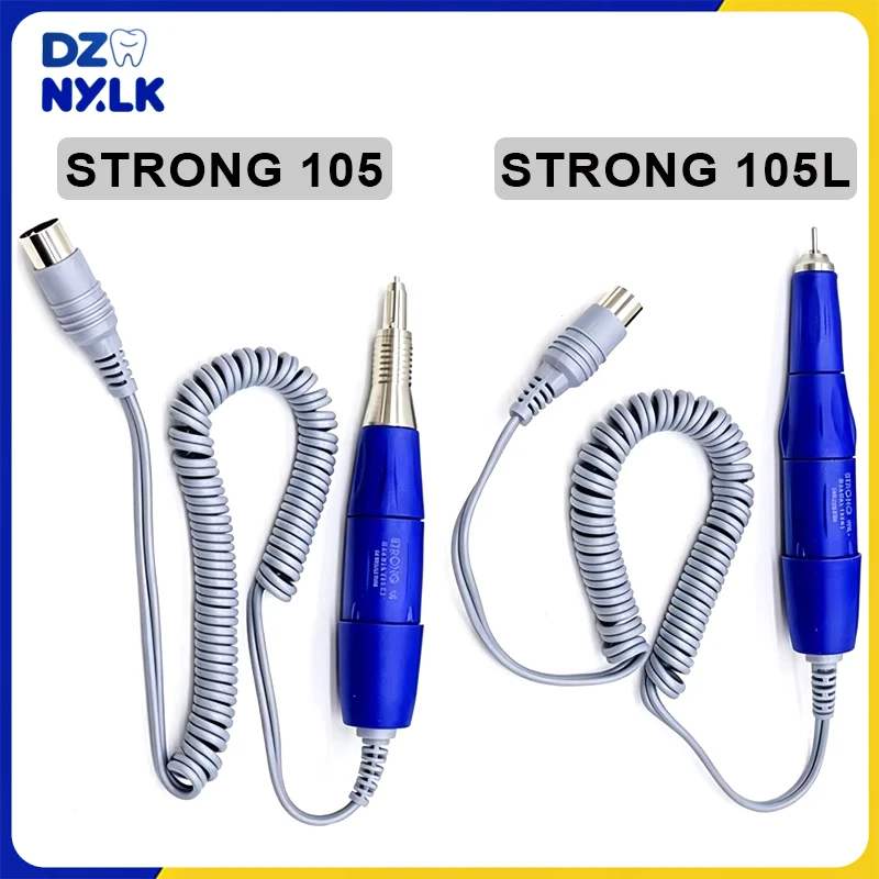 Micromotor Handpiece 40K RPM STRONG 105 105L Handle Dental Electric Micromotor Polishing Manicure Machine Nails Drill Pen Tools