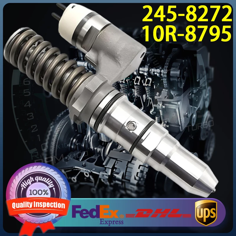 

245-8272 10R-8795 High Quality Diesel Common Rail Fuel Injector 2458272 10R8795 for Caterpillar CAT 3512C Engine
