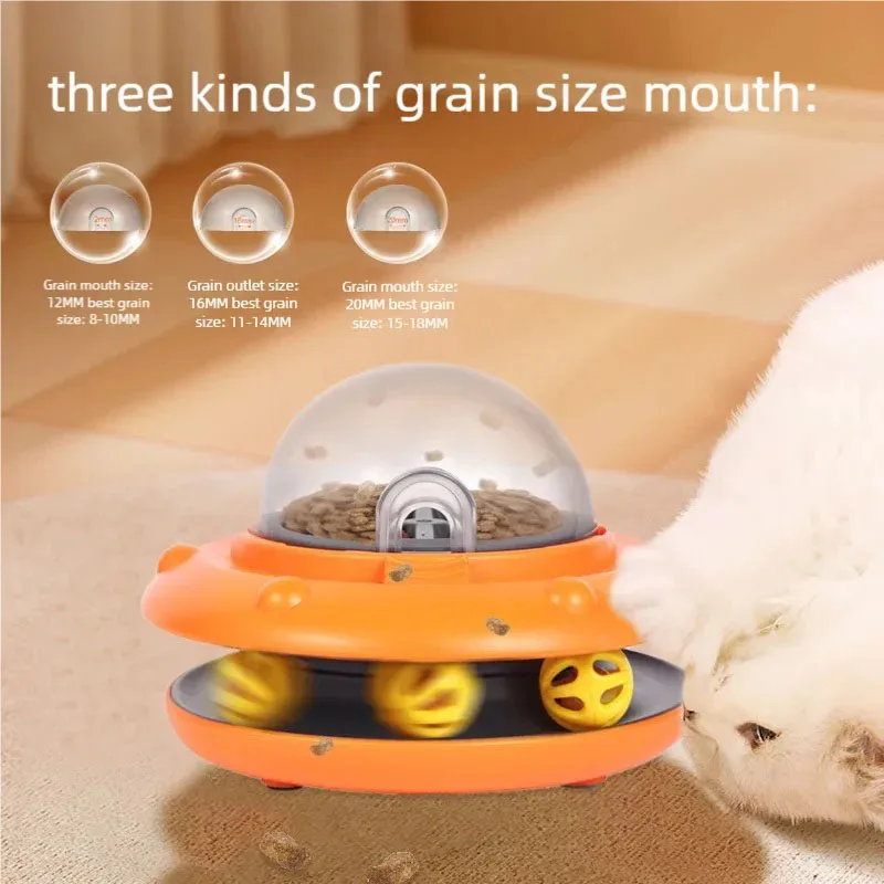

New pet UFO feeder supplies for dogs, automatic leak feeding device for cats, electric bell, frisbee sensing toy