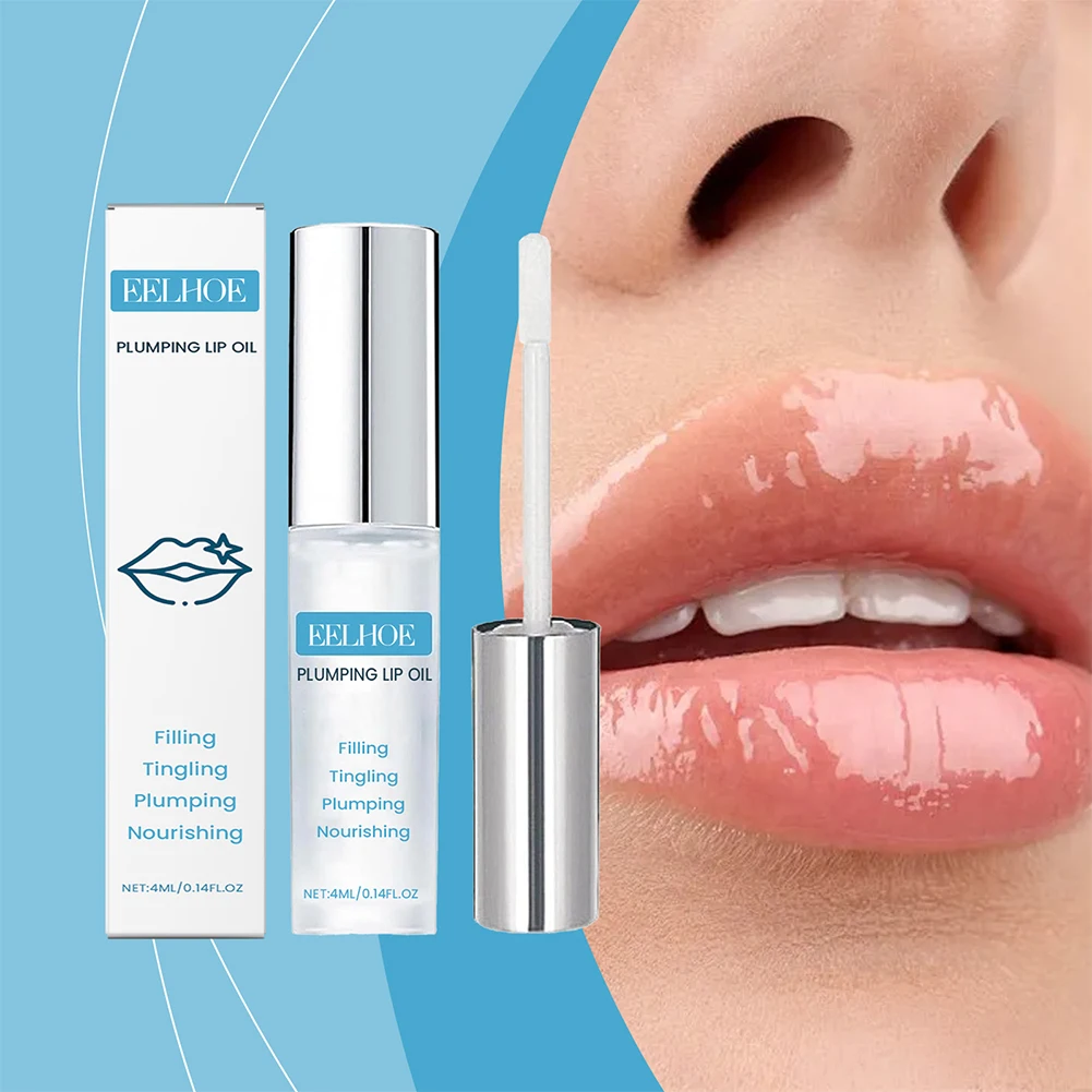 

4ml Plumping Lip Oil Nourishing Lip Moisturizer Desalinates Lip Lines Dryness Lip Moisturizing Oil Day Night Lip Care Oil