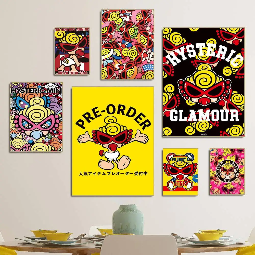 Cute luxurious H-hysteric LOGO M-mini Classic Movie Posters HD Quality Poster Wall Art Painting Study Nordic Home Decor