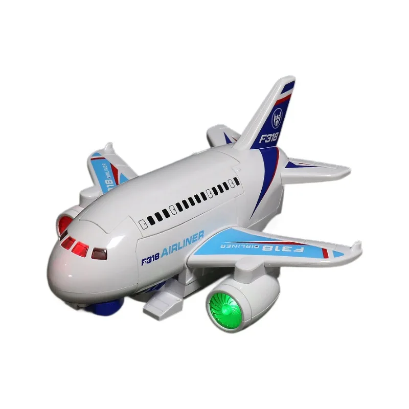 

smoke transformation plane spray fog Electronic deformation robot car universal aircraft with led light music airplane kids toy