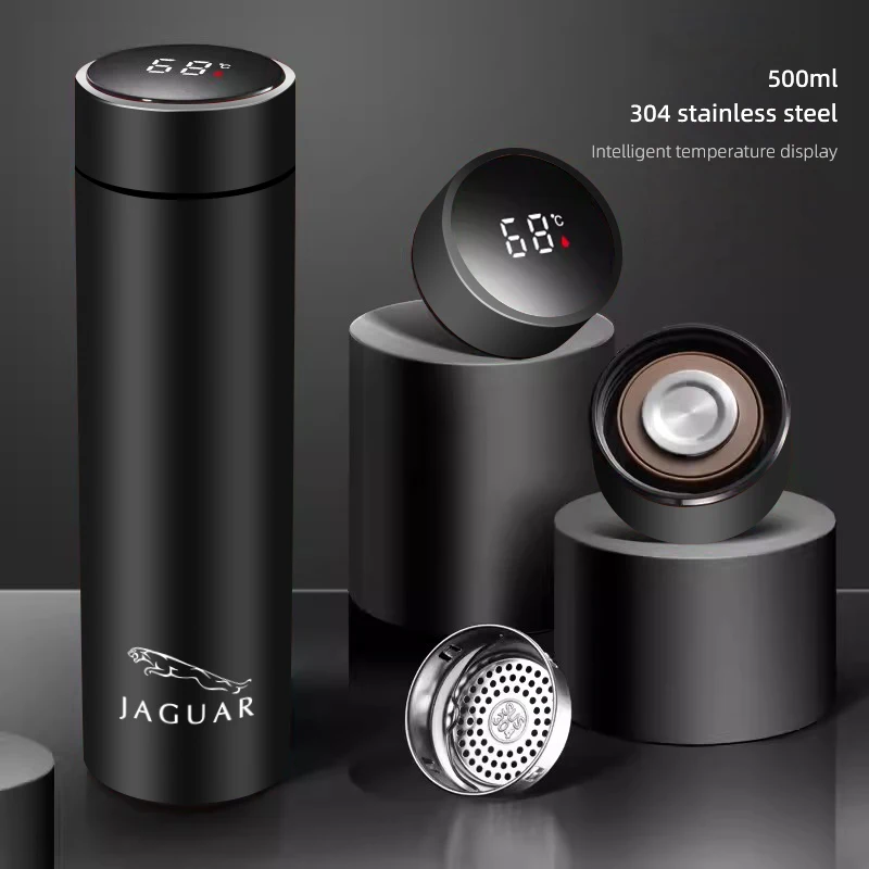 سيارة كوب معزول 500 مللي كوب ماء القهوة الشاي الترمس ل جاكوار X S F XF XE XJ XK XEL XFL XJL XJ6 XJS XKR XFR F-نوع F-Pace