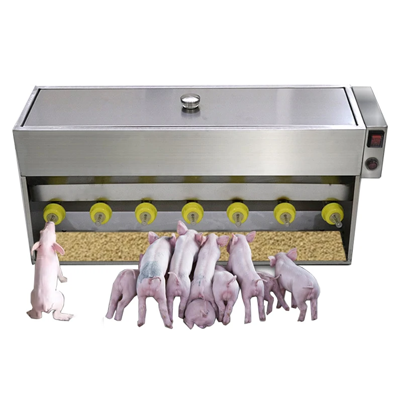 

20L Double-Sided 14-Teats Animal Milk Feeder, 7+7 Nipples Stainless Steel Nursing Machine For Piglets, Calves, Lambs