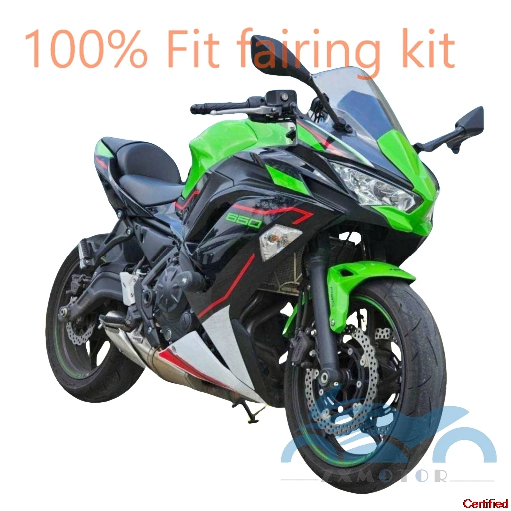 

Ninja650 ER-6F EX 650 2020 2021 2022 2023 For Kawasaki Fairing Kit NINJA650R 20 21 22 23 ABS Bodywork ZXMT Set Green Black