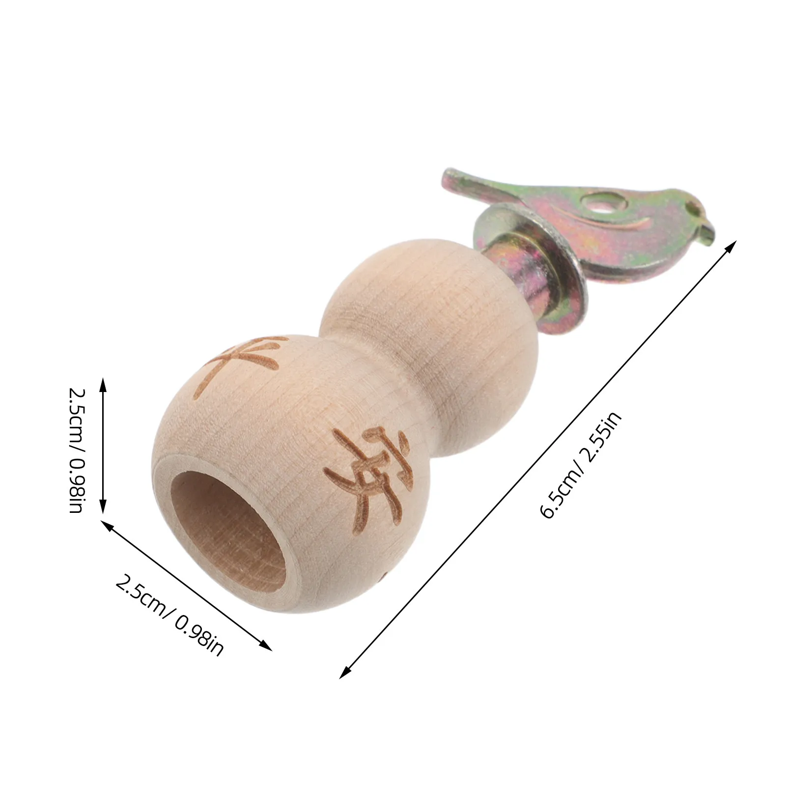 Hand-Twist Wooden Bird Whistle Gourd Design Realistic Bird Call Whistle for Kids Education Outdoor Fun Kids Favors for Party view 3