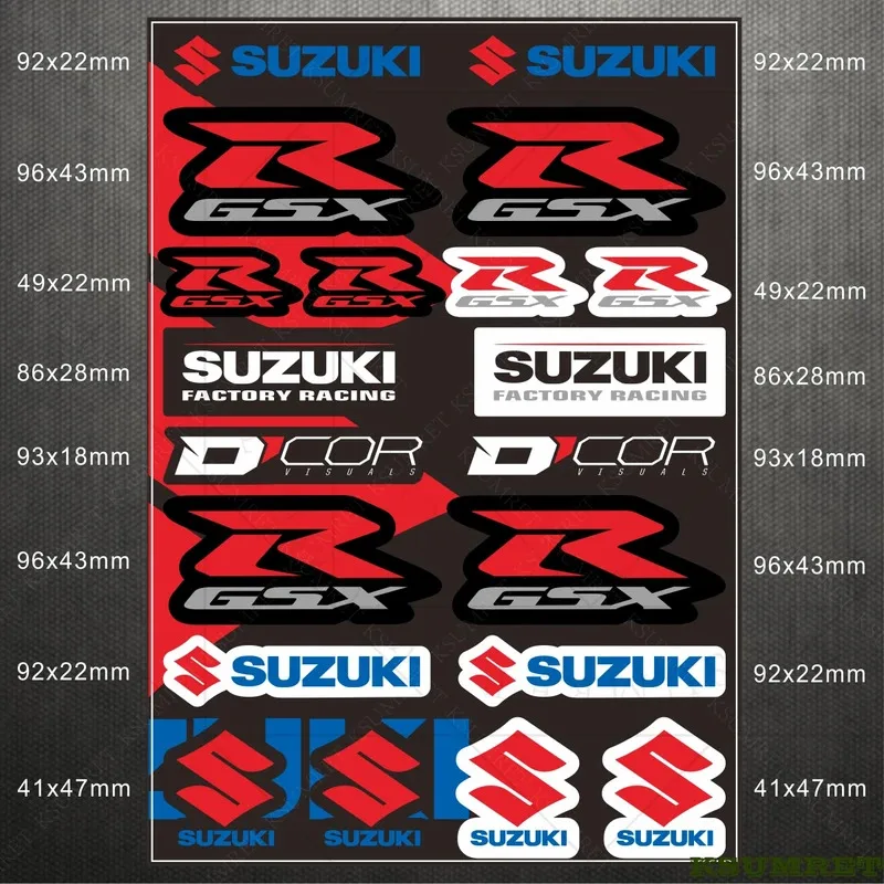 لسوزوكي دراجة نارية ملصق مائي Heletm شعار ملصق مضاد للماء #3