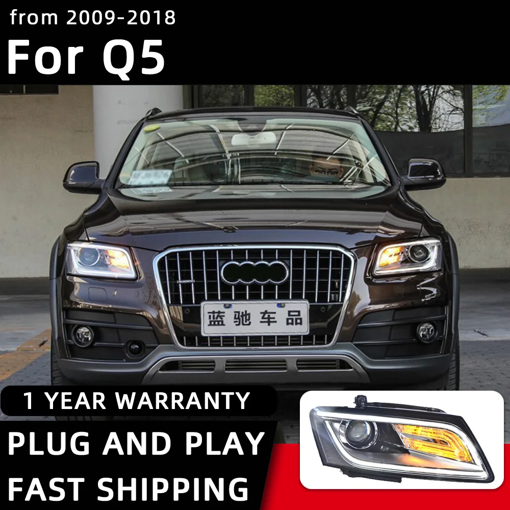 Headlight For Audi Q5 LED Headlights 2009-2018 Head Lamp Car Styling DRL Signal Projector Lens Automotive Accessories Front