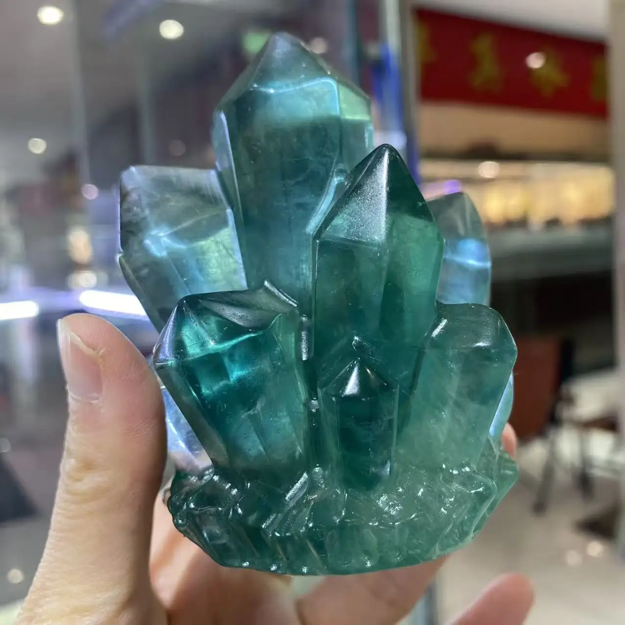 Natural Fluorite Crystal Clusters, Crystal Quartz, Healing With Energy, Home Aquarium, Office Decoration, Gift, Purification Med