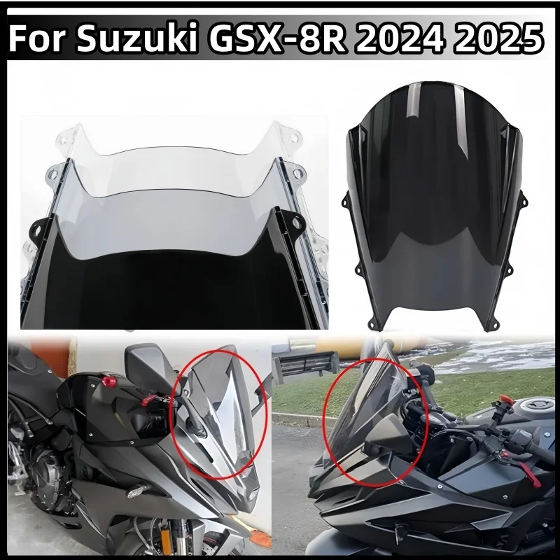 

For GSX8R Windshield Shield Windscreen for Suzuki GSX-8R 2024 2025 GSX 8R Motorcycle Wind Deflector Accessories