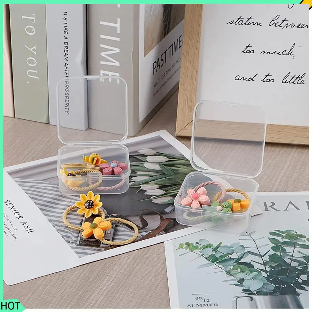 

AWAH Clear Plastic Beads Storage Containers Box Storage Containers With Hinged Lid Bead Storage Box For Coins